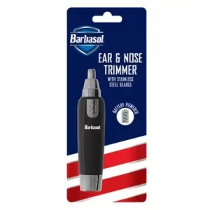 Barbasol Battery Powered Ear and Nose Trimmer with Stainless Steel Blade
