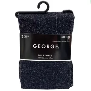 George Girls Tights (2 Pack) - Black & Pink